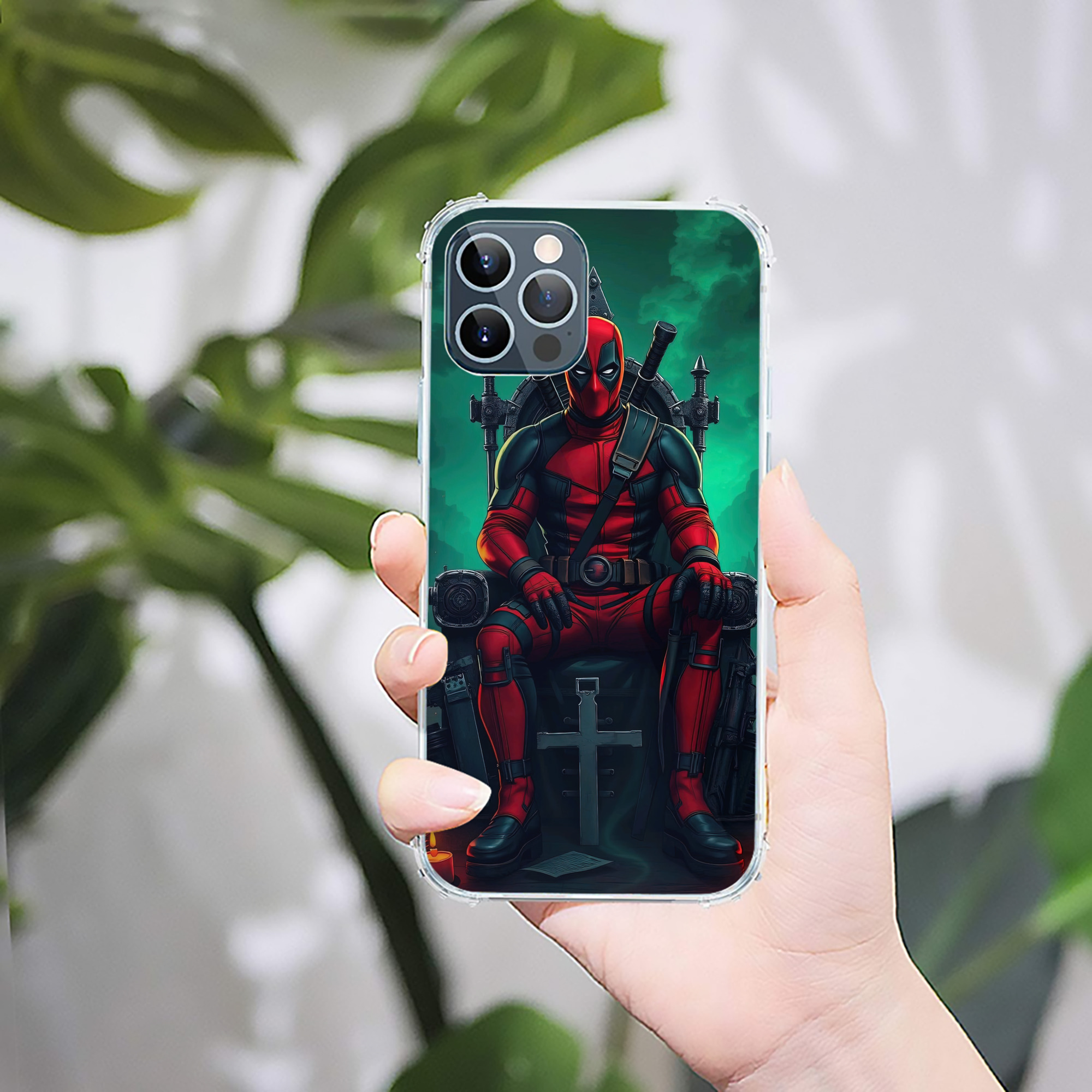 （画像用） Deadpool デッドプール 【iPhone 12シリーズ対応】透明スマホケース（クリアソフトケース）